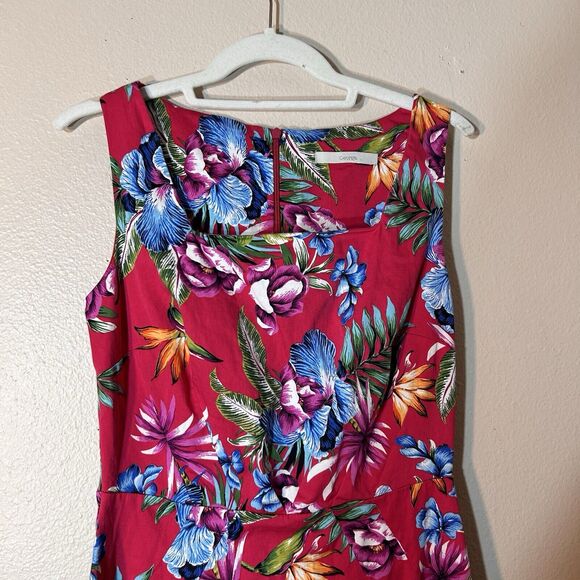 George Dress European Designer Hawaiian Tropical Vacation Mod Mini Preppy US 8 - Picture 2 of 9